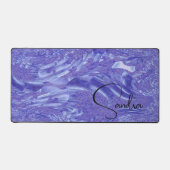 Violet Marmer Abstract Gepersonaliseerd Bureaumat (Voorkant)