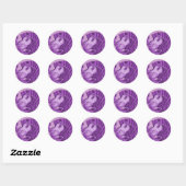 Violet Masquerade Ronde Sticker (Vel)