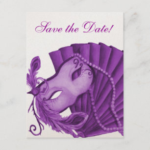 Violet Masquerade Save the Date