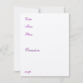 Violet Masquerade Save the Date (Achterkant)