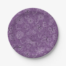 Violet Mauve Butterfly LOVE - naadloos patroon.