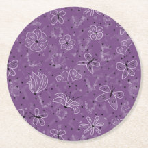 Violet Mauve Butterfly LOVE - naadloos patroon.