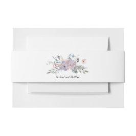 Violet Meadow Floral Wedding Uitnodigingen Wikkel