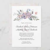 Violet Meadow Waterverf bruiloft uitnodiging (Voorkant / Achterkant)