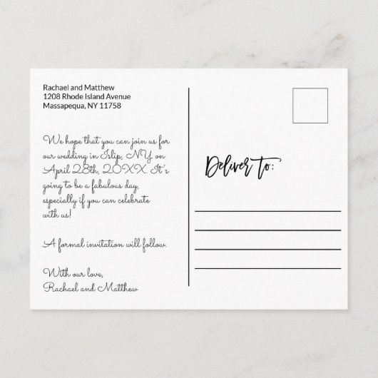 Violet Meadow Waterverf Floral Save the Date Aankondigingskaart (Achterkant)