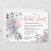 Violet Meadow Waterverf Floral Vrijgezellenfeest Kaart (Voorkant)