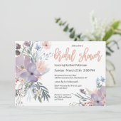 Violet Meadow Waterverf Floral Vrijgezellenfeest Kaart (Staand voorkant)