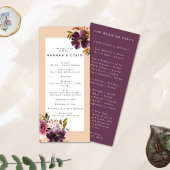 Violet Meadows Modern Herfst Bloemen Programmakaart