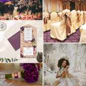 Violet Meadows Modern Herfst Bloemen Programmakaart