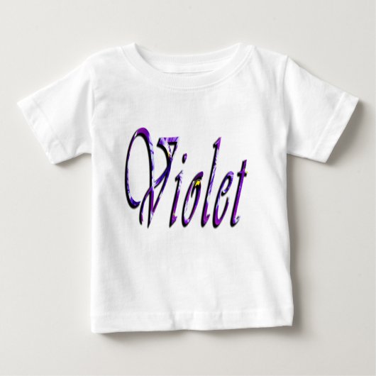 Violet, Meisjes Naam, Logo, Baby's Wit T-shirt (Voorkant)