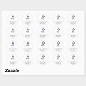 Violet Memorial Funeral Seed Packet Ronde Sticker (Vel)