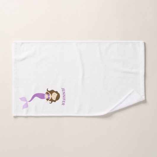 Violet Mermaid Specialized Bath Towel Set Bad Handdoek (Handdoek)