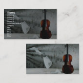 Violet met drijvende muziekvellen visitekaartje (Voorkant / Achterkant)