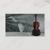 Violet met drijvende muziekvellen visitekaartje (Achterkant)