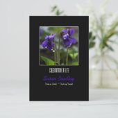 Violet met druppels Uitnodiging tot leven (Staand voorkant)