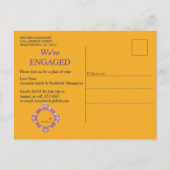 Violet met Gold Mandalas Uitnodiging Briefkaart (Achterkant)
