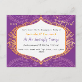 Violet met Gold Mandalas Uitnodiging Briefkaart