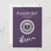 Violet Mexico Passport Bewaar de datum Save The Date (Voorkant)
