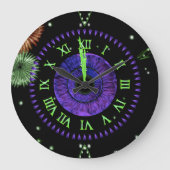 Violet Midnight Clock Grote Klok (Voorkant)