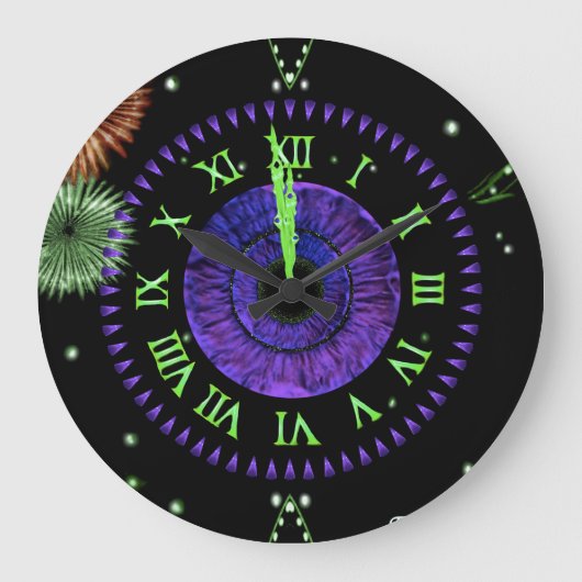 Violet Midnight Clock Grote Klok (Voorkant)