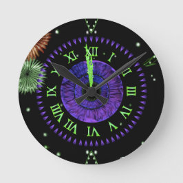 Violet Midnight Clock  Ronde Klok