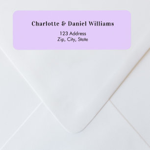 Violet minimalistisch retouradres etiket