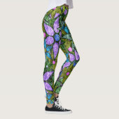 Violet Mint Green Floral Leggings (Rechts)