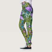 Violet Mint Green Floral Leggings (Links)