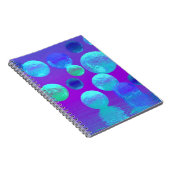 Violet Mist - Cyaan en Paars Abstract licht Notitieboek (Rechterzijde)