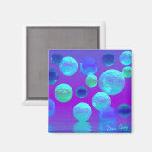 Violet Mist - Cyaan en Paarse Licht Magneet (Voorkant / Achterkant)