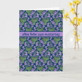 Violet, Moederdag Kaart, Duitse groet Kaart (Gele Bloem)