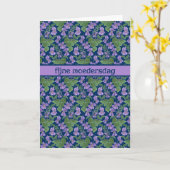 Violet, Moederdag Kaart, Nederlandse begroet Kaart (Gele Bloem)