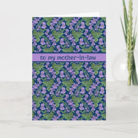 Violet, Moederdag, schoonmoeder Kaart (Voorkant)