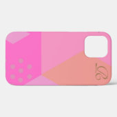 Violet Monogram Hoesje-Mate iPhone Case (Achterkant (horizontaal))
