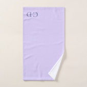 Violet monogram initialen minimalistisch bad handdoek (Handdoek)