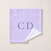 Violet monogram initialen minimalistisch bad handdoek (Wasdoekje)