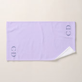 Violet monogram initialen minimalistisch bad handdoek (Handdoek)