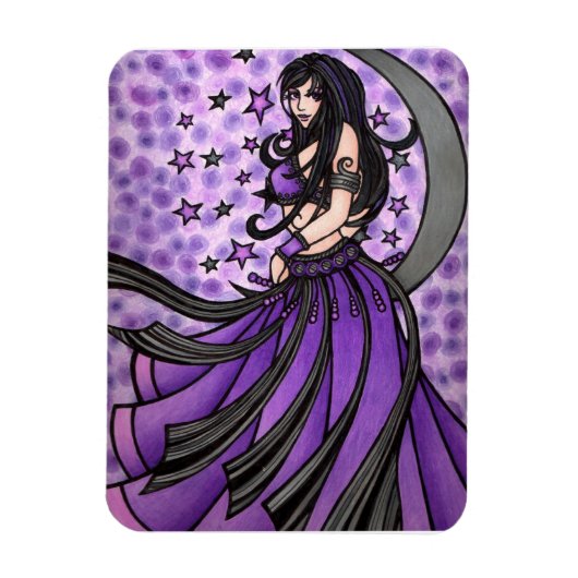 Violet Moon Belly Dancer Magneet (Verticaal)