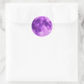 Violet Moon – Cosmic Minimalist Tee Ronde Sticker (Tas)