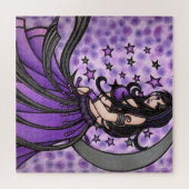 Violet Moon Goddess Belly Dancer Legpuzzel (Horizontaal)