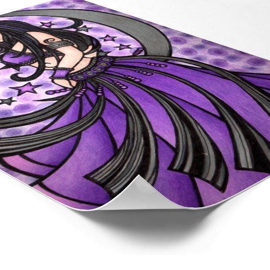 Violet Moon Goddess Belly Dancer Poster (Hoek)