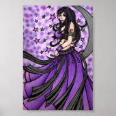 Violet Moon Goddess Belly Dancer Poster (Voorkant)