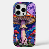 Violet Moonlit Mushrooms Case-Mate iPhone Case (Achterkant)