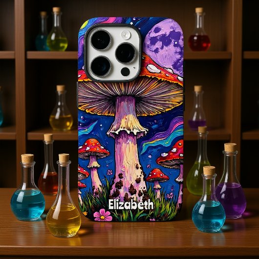 Violet Moonlit Mushrooms Case-Mate iPhone Case