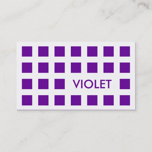 VIOLET (moskeesvierkantjes) Visitekaartje (Voorkant)