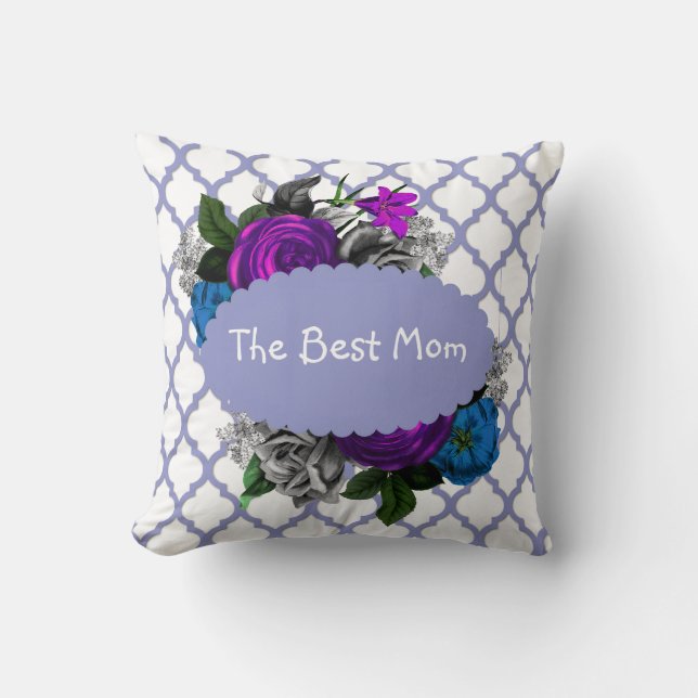 Violet Mothers Day Pillow Kussen (Voorkant)