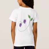 Violet Naam Meisjes Bloem T-Shirt (Achterkant)