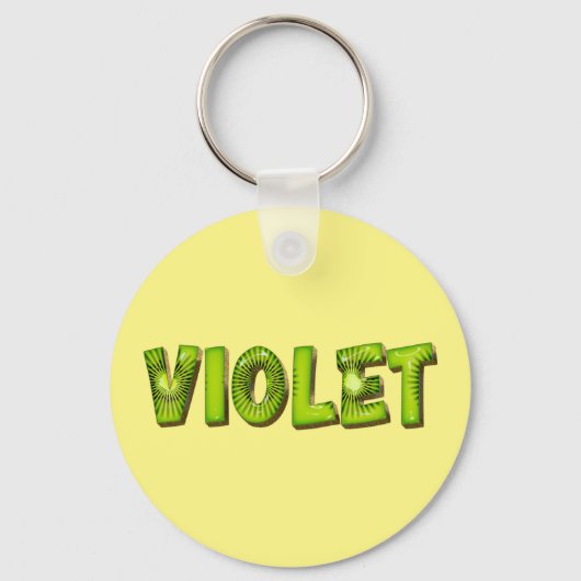 Violet Name Kiwi Design Schlüsselanhänger Sleutelhanger (Voorkant)