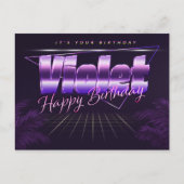 Violet Name Vorname lila Postkarte Geburtstag Briefkaart (Voorkant)