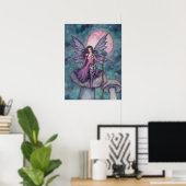 Violet Night Fairy Art van Molly Harrison Poster (Thuiskantoor)